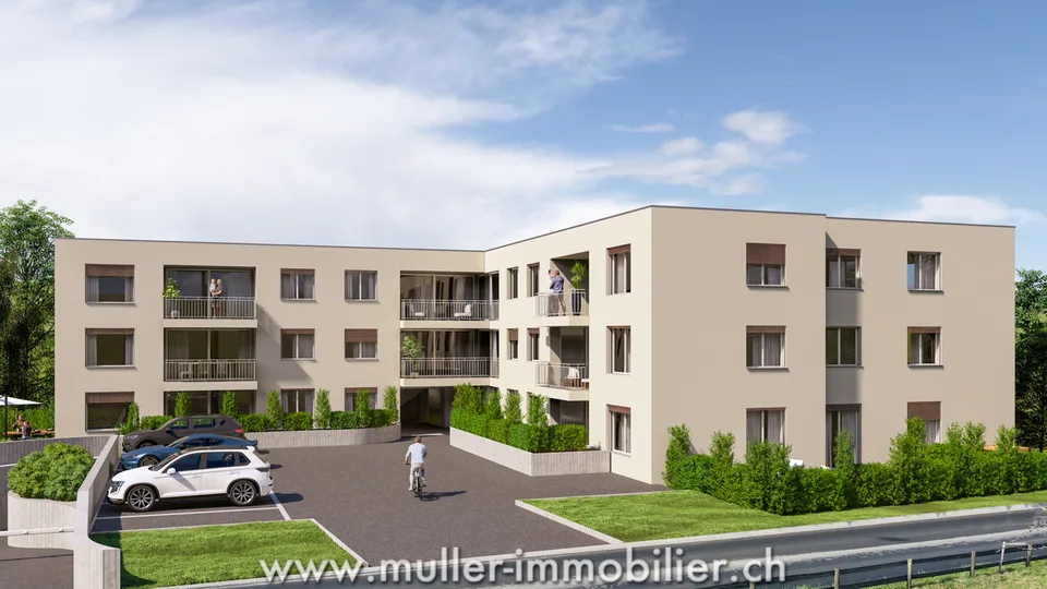 Neue 38 m² Studio-Wohnung, 5 Minuten von Romont entfernt, im Dorf Siviriez