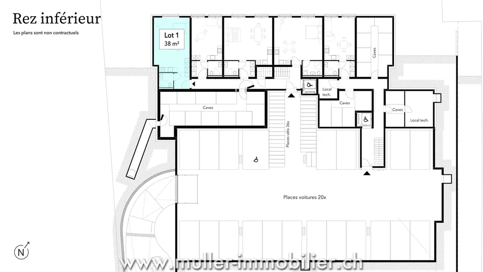 Neue 38 m² Studio-Wohnung, 5 Minuten von Romont entfernt, im Dorf Siviriez