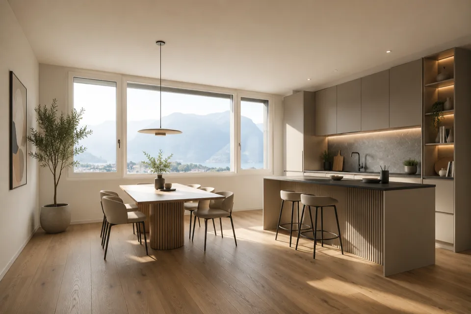 LUGANO - VASTE APPARTMENT DE 6.5 PIÈCES AVEC VUE SUR LA VILLE ET LE LAC