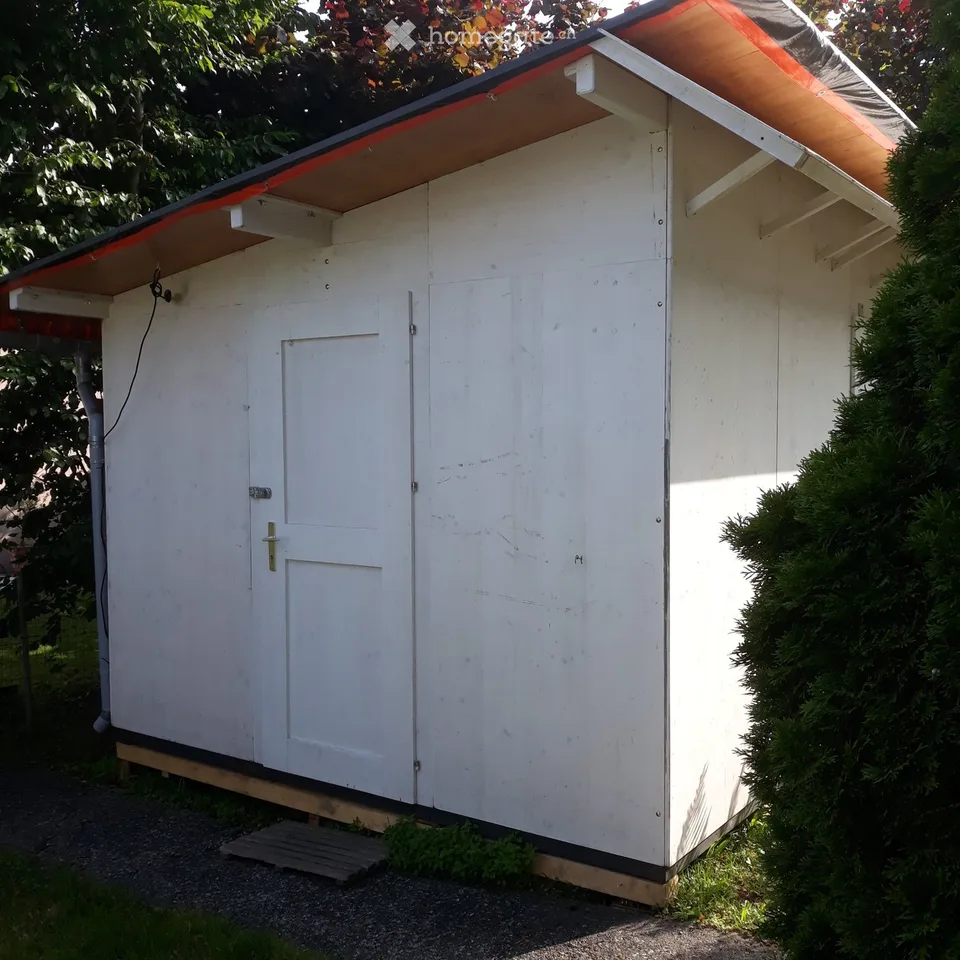 Holzhaus weiss 6 x 3 Meter