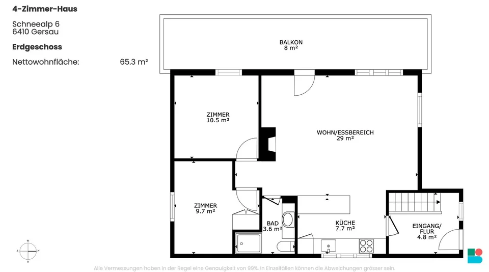 Freistehendes 4-Zimmer-Ferienhaus in Rigi Scheidegg – Foto 9 von 10