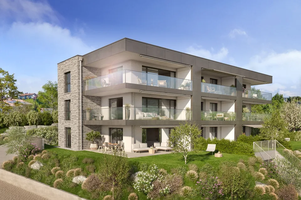 2,5 pces neuf avec jardin, proche gare, bus, Attalens, Châtel-St-Denis