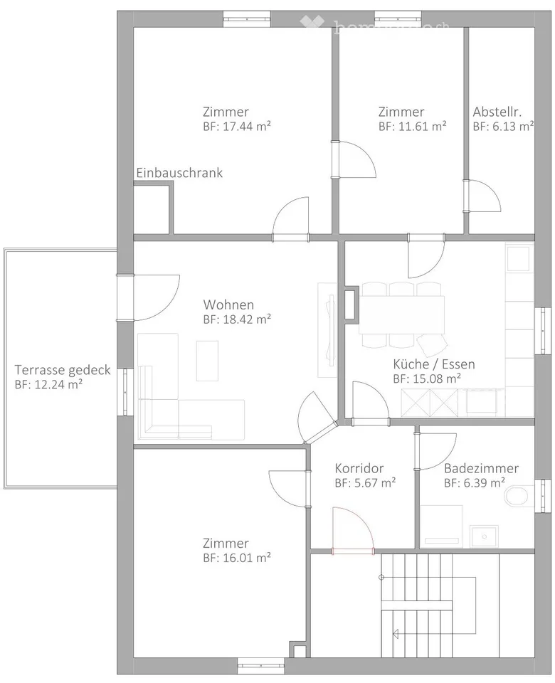 Appartement lumineux 5 pièces avec balcon à Menziken – à louer à partir d'août 2026