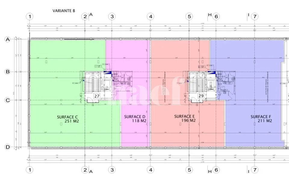 Oberfläche von ca. 211m2, modulierbar im 1. Stock