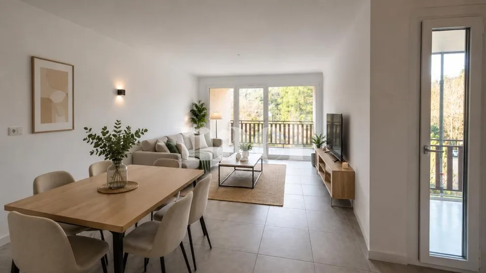 Appartement de 4 pièces au 1er étage avec 2 balcons