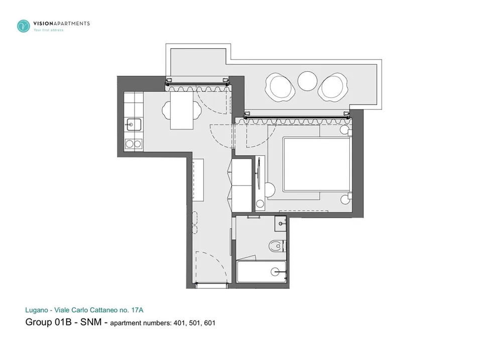 Lugano appartements meublés pour courtes périodes – photo 10 sur 10