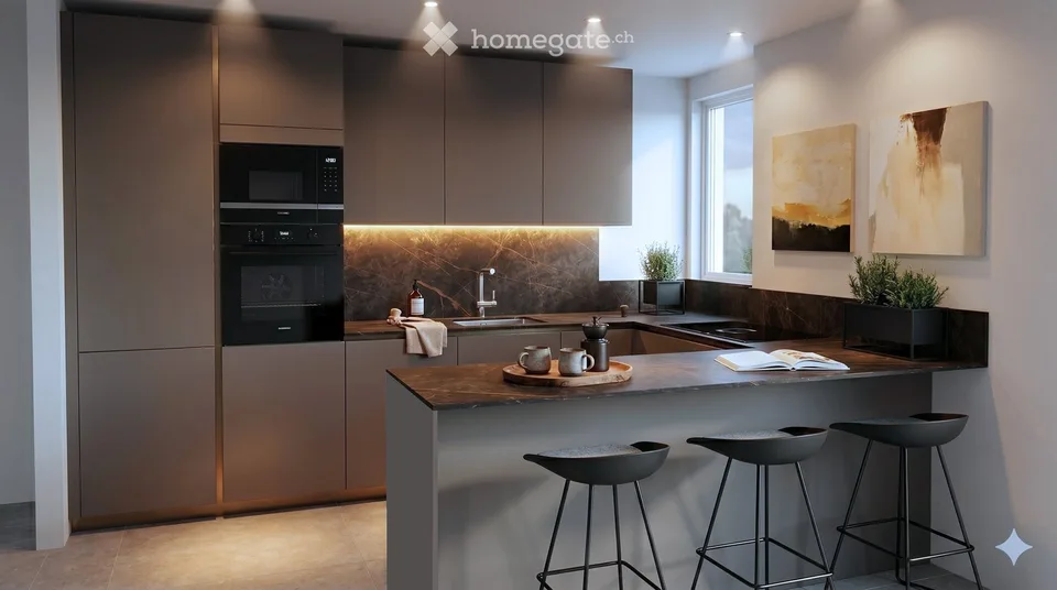 Appartement à louer de 4,5 pièces, 130 m², avec jardin privé et vue lac spectaculaire à Massagno