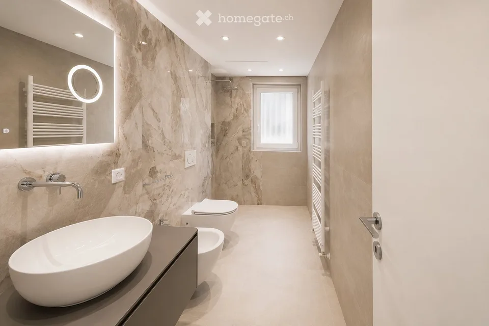 Appartement à louer de 4,5 pièces, 130 m², avec jardin privé et vue lac spectaculaire à Massagno