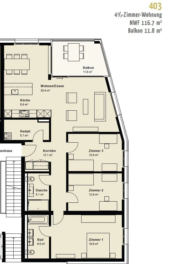Grosszügige 4.5 Zimmer Wohnung im Mythenhof, Kanton Schwyz