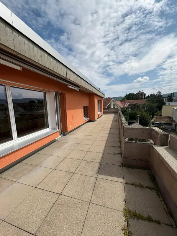 Dachterrassenwohnung mitten in Reinach mit Cheminée