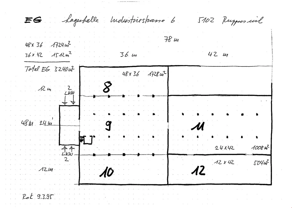 792 m2 d'espace de stockage abordable au 1er étage, 200 kg/m2