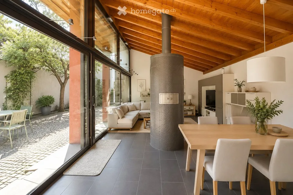 Casa con due unità indipendenti nata da una falegnameria