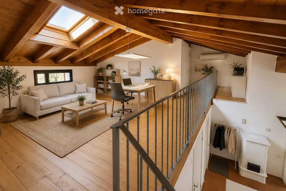 Haus mit zwei unabhängigen Einheiten, entstanden aus einer Schreinerei