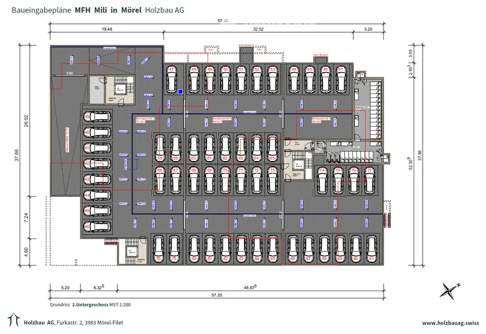 Tiefgaragenplatz im Neubau MFH «Mili» in Mörel