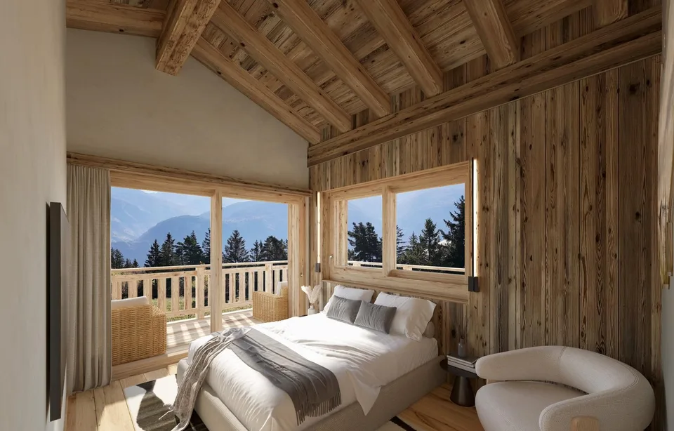 Luxuriöses Chalet mit 4,5 Zimmern in Crans-Montana auf Plan (mit Baugenehmigung) – Foto 6 von 10