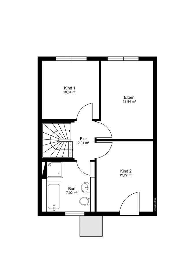 IMMORath.de  Modernes Reihenmittelhaus mit Energieeffizienz A+ in ruh