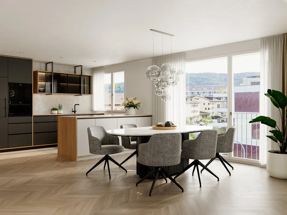 Terrasse sur le toit de rêve avec vue lointaine incluse