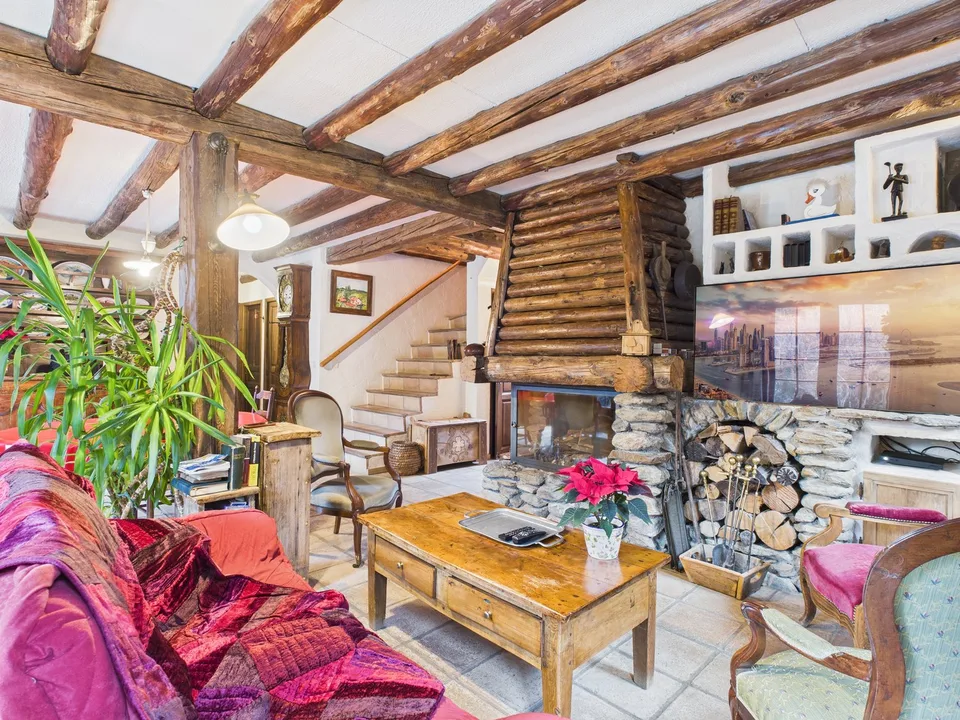 Chalet vue Mont-Blanc avec terrasse