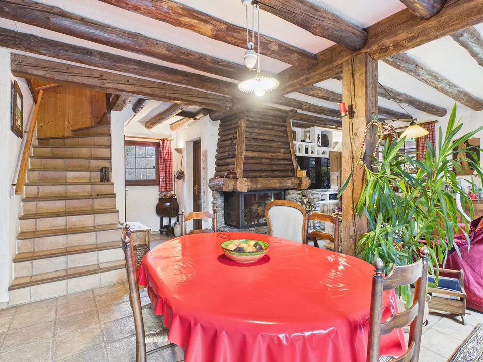 Chalet vue Mont-Blanc avec terrasse