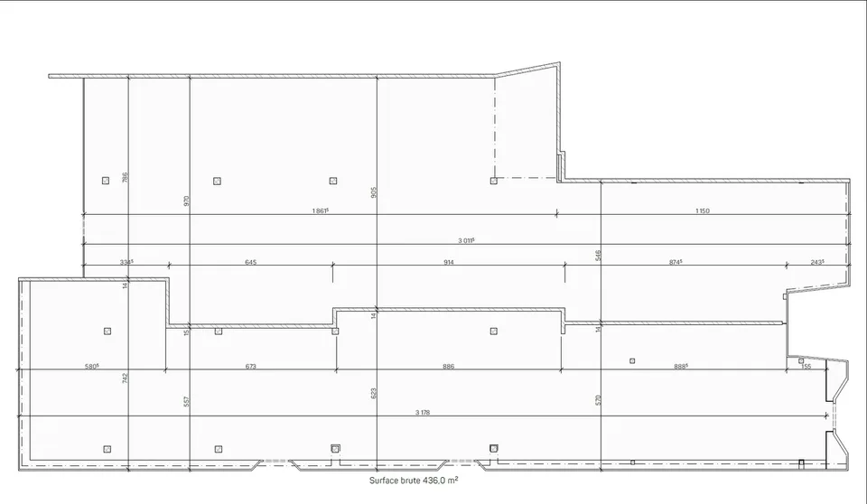 Local commercial 430m2 rue commerçante
