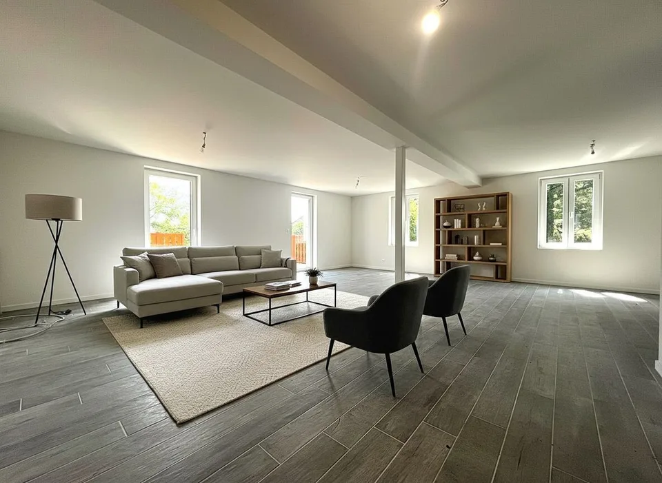 New triplex with 4.5 rooms / 3 bedrooms / 2 bathrooms / balcony / private garden