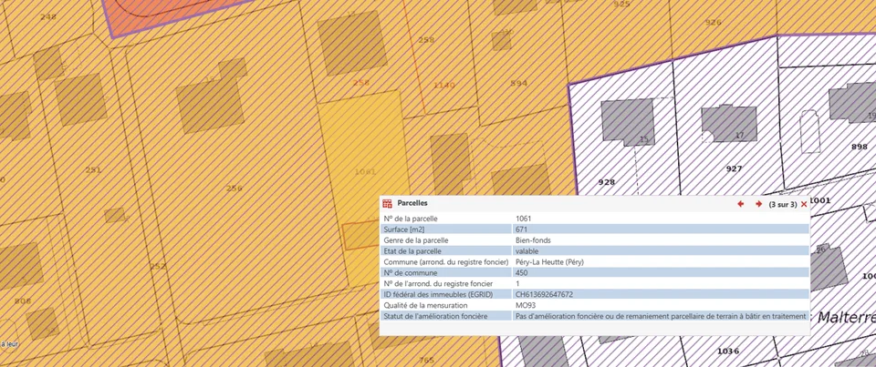 Terrain constructible avec avant-projet de villa contemporaine et rendement locatif – Péry
