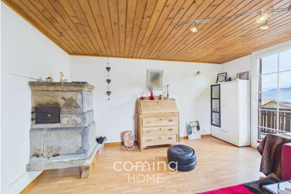 Vivre et construire à Ergisch - Chalet avec terrain à bâtir et emplacement ensoleillé offrant une vue imprenable