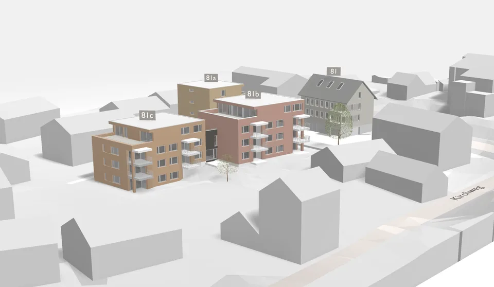 Progetto di costruzione nuova Kuriba, Romanshornerstrasse 81, 8280 Kreuzlingen, 19 appartamenti in proprietà