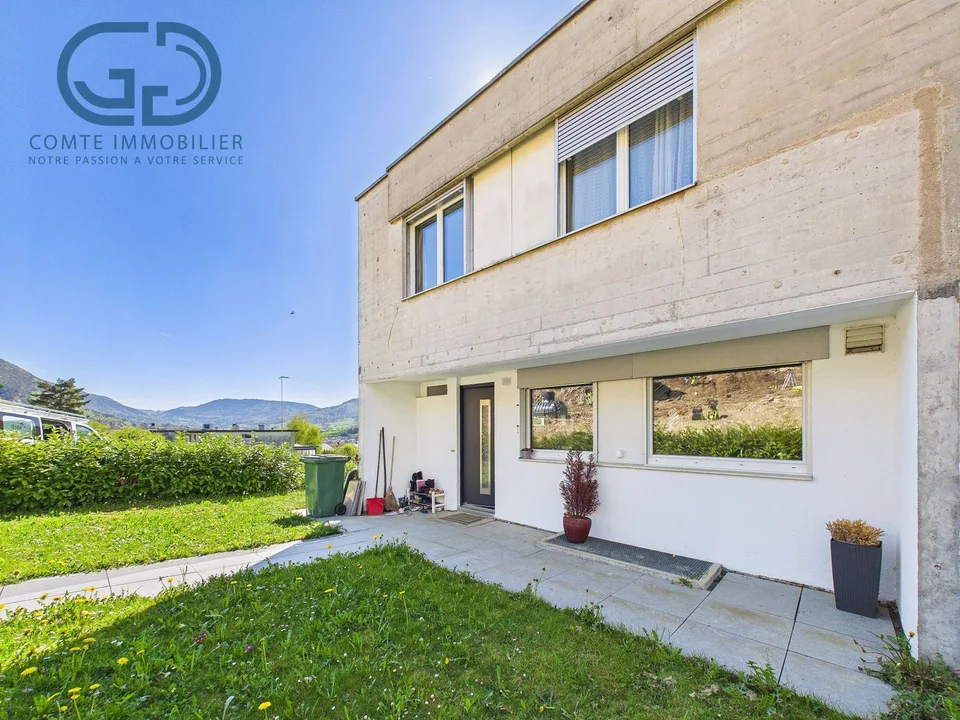 Semi-detached house on one side close to the school