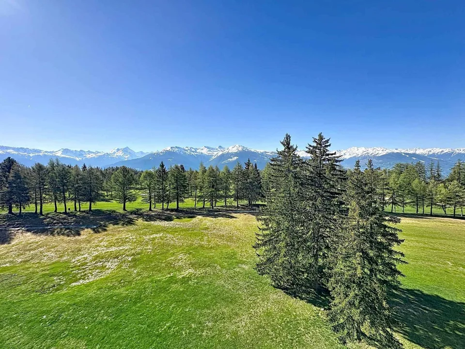 Wohnung mit 6.5 Zimmern im Dachgeschoss mit Blick auf den Golf und superber Aussicht + Studio