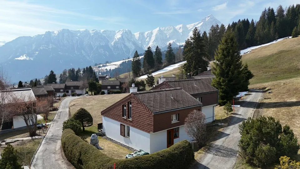 Refuge alpin avec vue panoramique