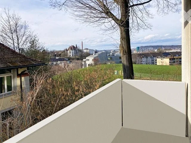 Charmante und helle Wohnung mit Balkon und eigenem Gartensitzplatz in Zürich-Enge