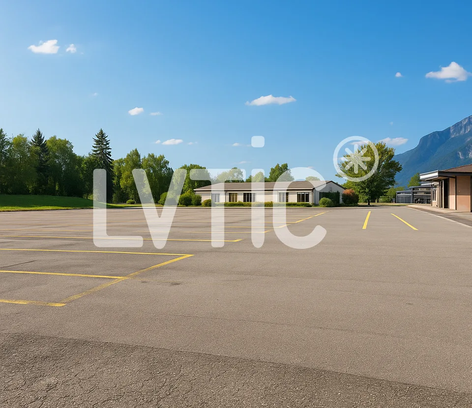 Surfaces extérieures bitumées de 10'000 m2 divisibles à louer à Aigle
