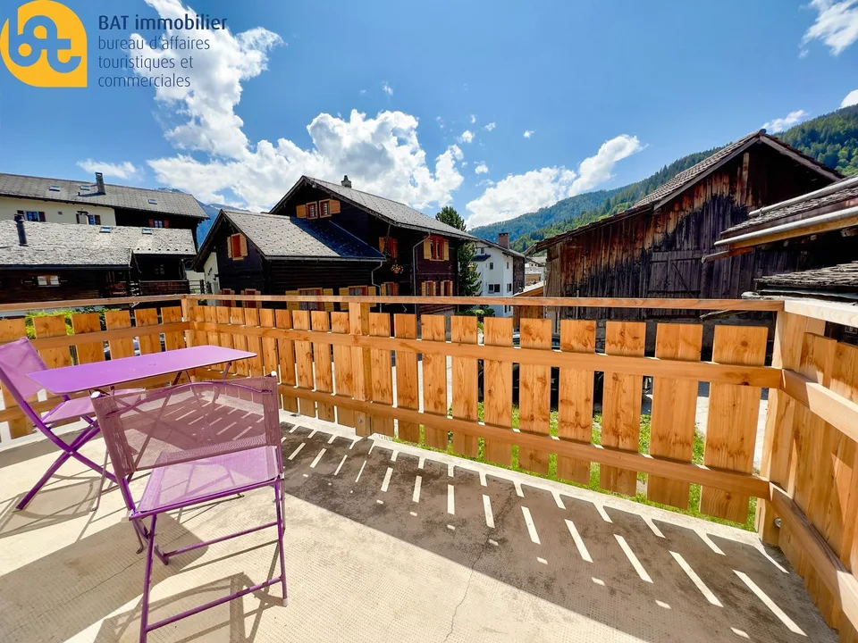 Location vacances - Appartement 2 pièces rénové au centre de Vercorin