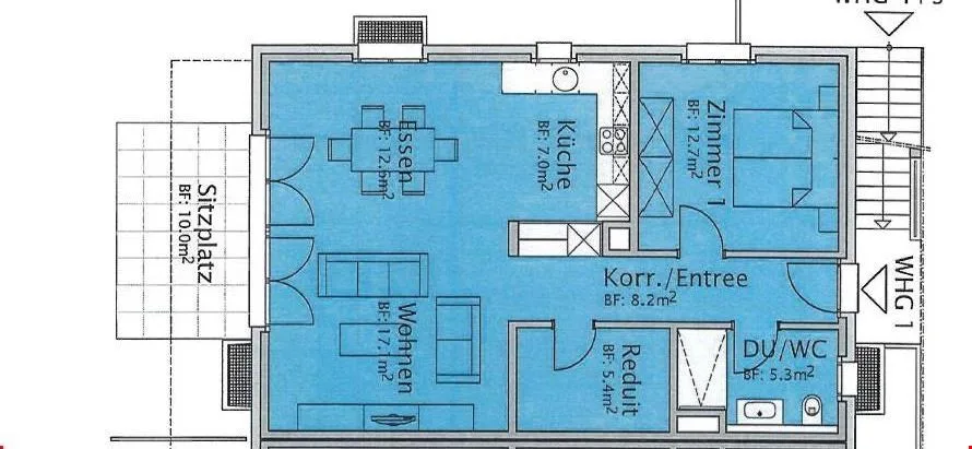 Zu vermieten 2.5 Zimmerwohnung, 69m2