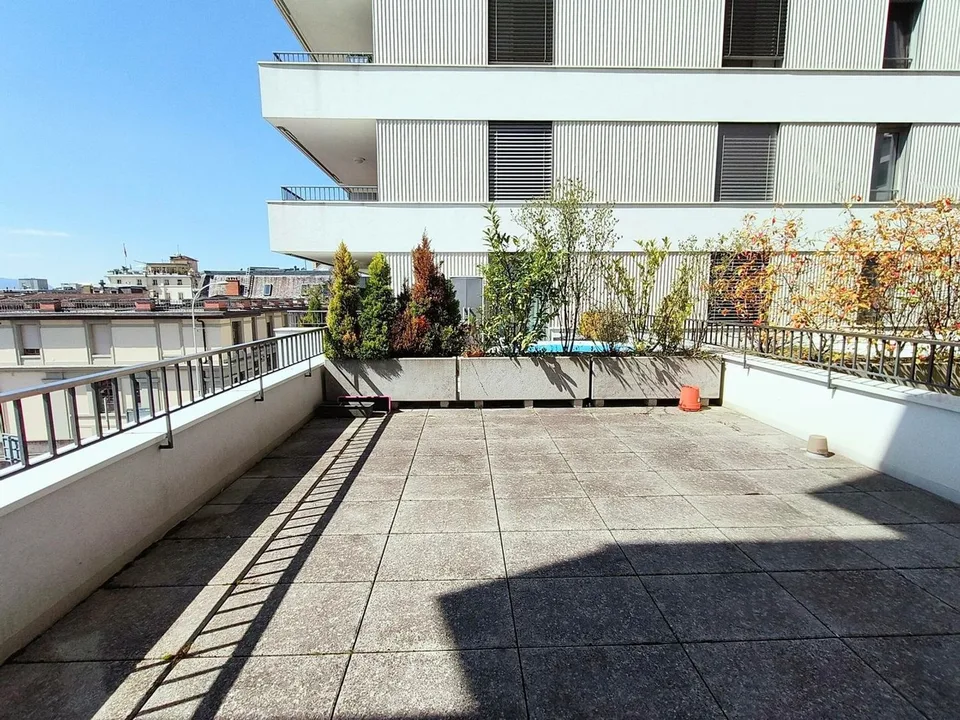 Recent apartment with large terrace and balcony in the city center
