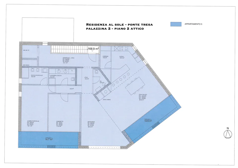 Moderno attico 3.5 locali con terrazze vista lago/monti – foto 6 di 10