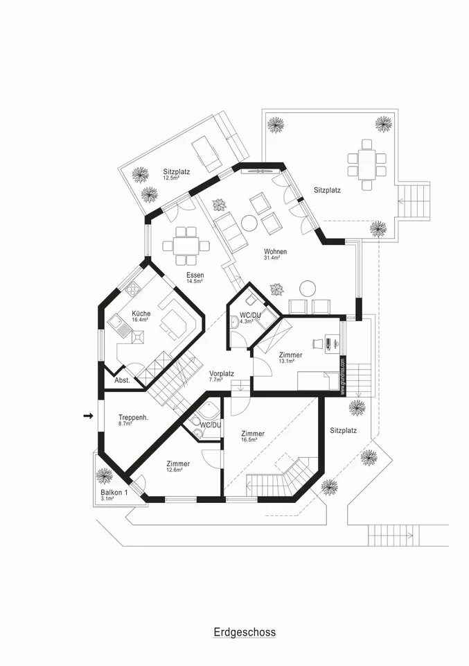 Liegenschaft mit Einliegerwohnung – Foto 9 von 10