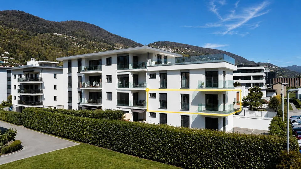 Modernes 2.5-Zimmer-Apartment in Agno mit Panoramablick