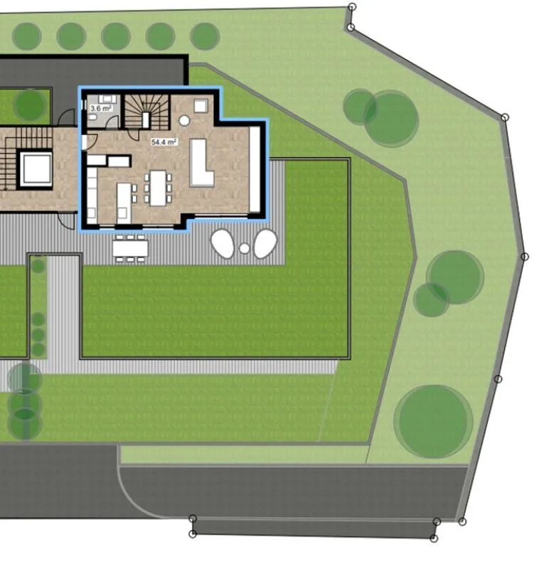 Maison unifamiliale moderne de 4 ½ pièces avec jardin