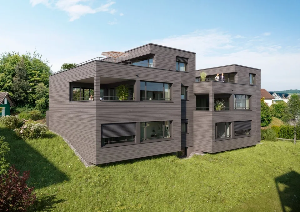 Exclusive semi-detached house in wooden construction in a central location in Ehrendingen