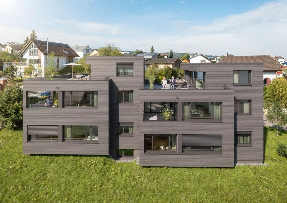 Exclusive semi-detached house in wooden construction in a central location in Ehrendingen