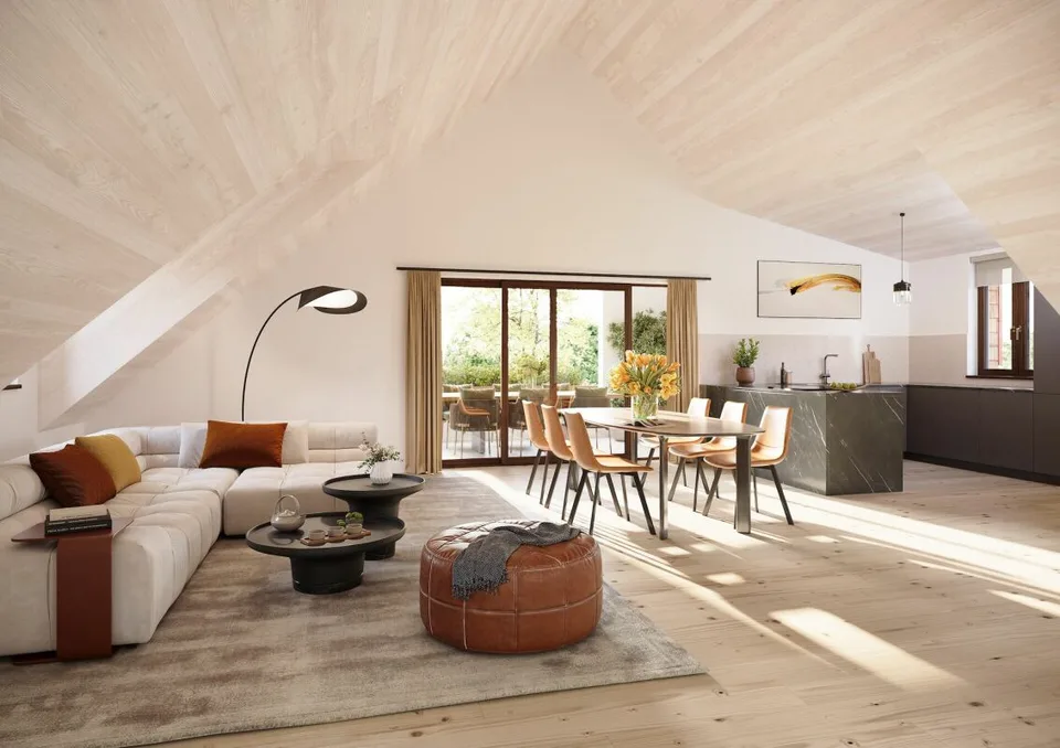 Spektakuläre 4.5 Zimmer Dachwohnung mit Ausblick