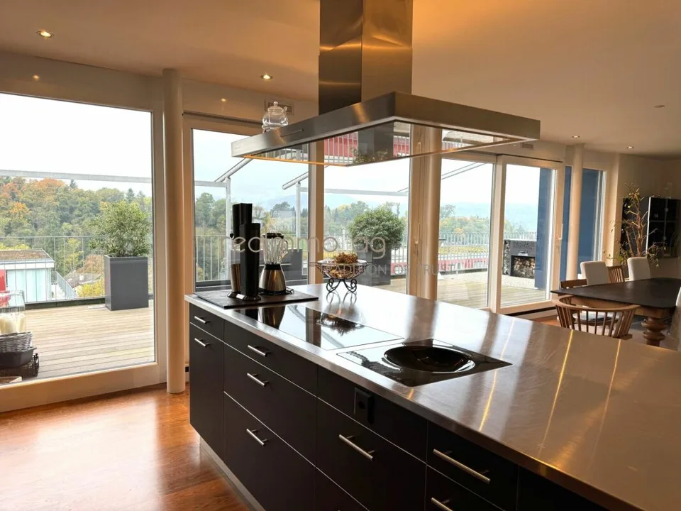 Exklusive 5.5-Zimmer-Wohnung mit 300 m² Terrasse in Döttingen - Raum, Komfort und Stil auf höchstem Niveau