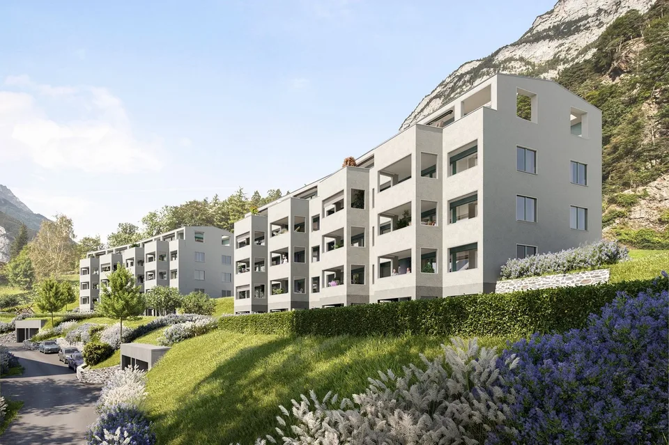 Appartamento moderno di 2,5 locali con vista sulla montagna a Erstfeld