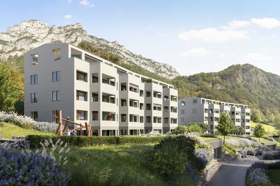 Moderne 2.5-Zimmer-Neubau-Wohnung mit Bergblick in Erstfeld