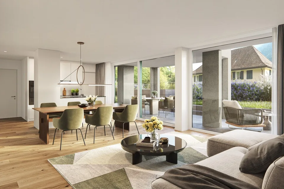 Appartamento moderno di 2,5 locali con vista sulla montagna a Erstfeld