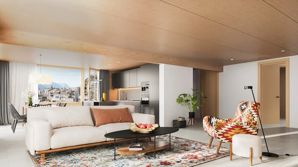 Aussergewöhnliche 5.5-Zimmer Attikawohnung in Steg