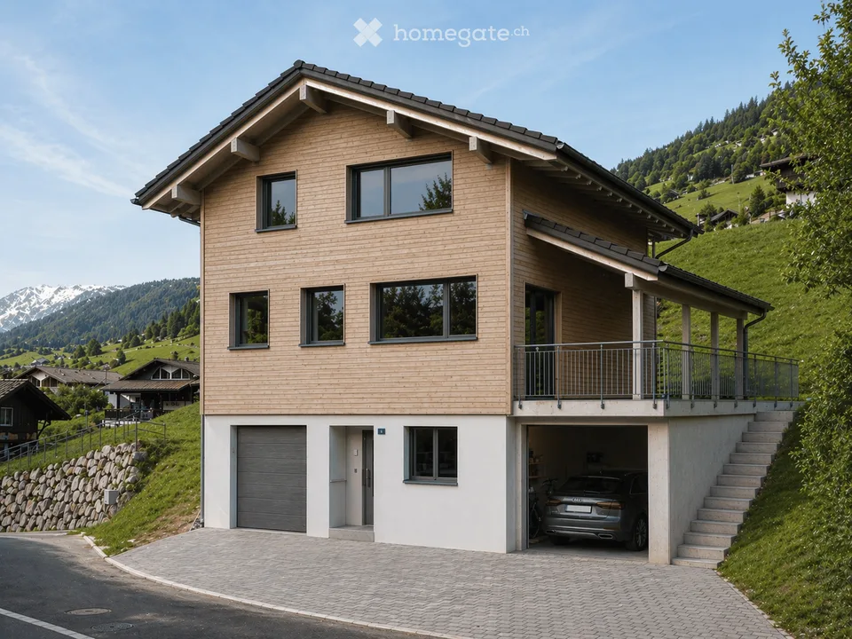 Neubau-Einfamilienhaus aus Urner Mondholz in ruhiger Lage