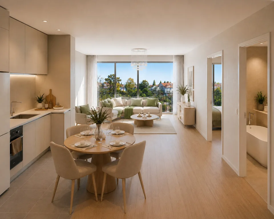 Zu verkaufen auf Plänen Wohnung 2,5 Zimmer (61 m2 PPE) im 1. Stock